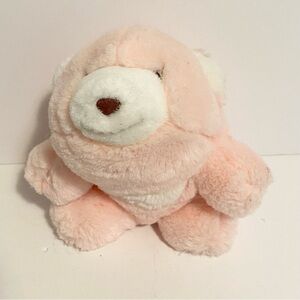 Vintage Gund Snuffles Pink Teddy Bear 7" Lil Snuff 1980 Plush Pink Polar Bear
